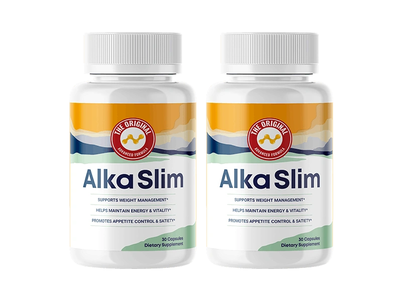 2 Bottles of AlkaSlim Premium Natural Weight Management Supplement