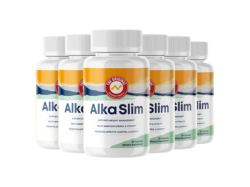 6 Bottles of AlkaSlim Premium Natural Weight Management Supplement